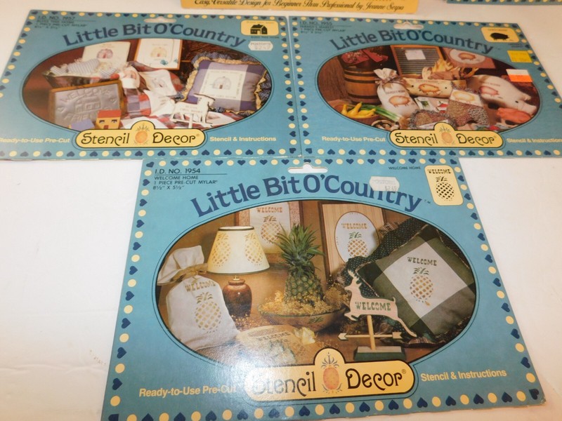 12 Stencil Decor, Templates 3 Cross Stitch Lot, 6/80 gallery