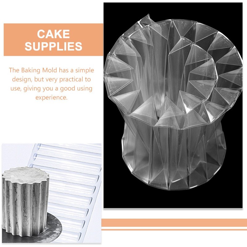 Origami Style Transparent Cake Collar Mold for Mousse Cake Edge Decoration gallery