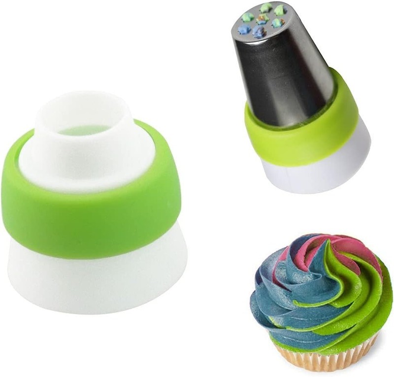 Versatile 4-Pcs Russian Icing Nozzle Set – Single & Three Hole Options for Cakes gallery