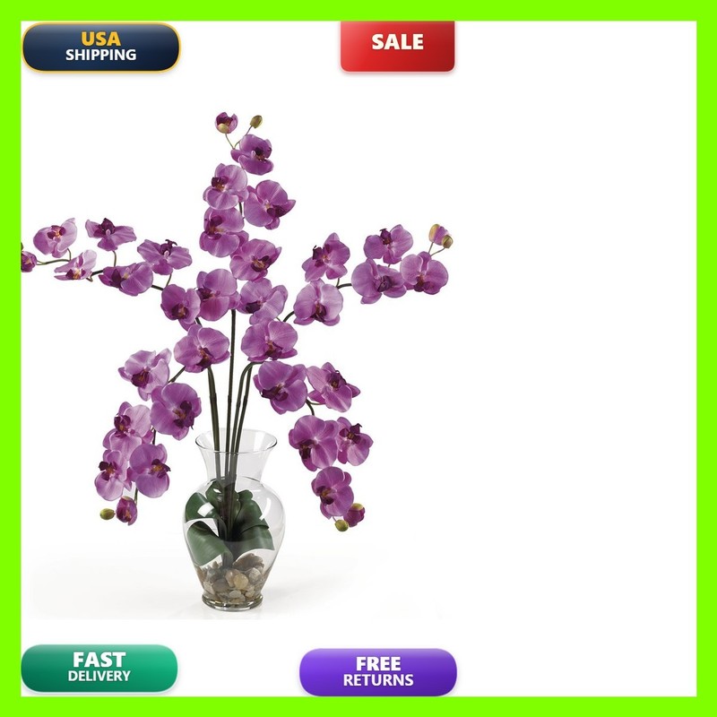 Nearly Natural 1106-Ma Phalaenopsis Liquid Illusion Silk Flower Arrangement