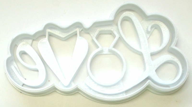 LOVE WEDDING ENGAGEMENT RING TUX TUXEDO BRIDE BRIDAL COOKIE CUTTER USA PR2618
