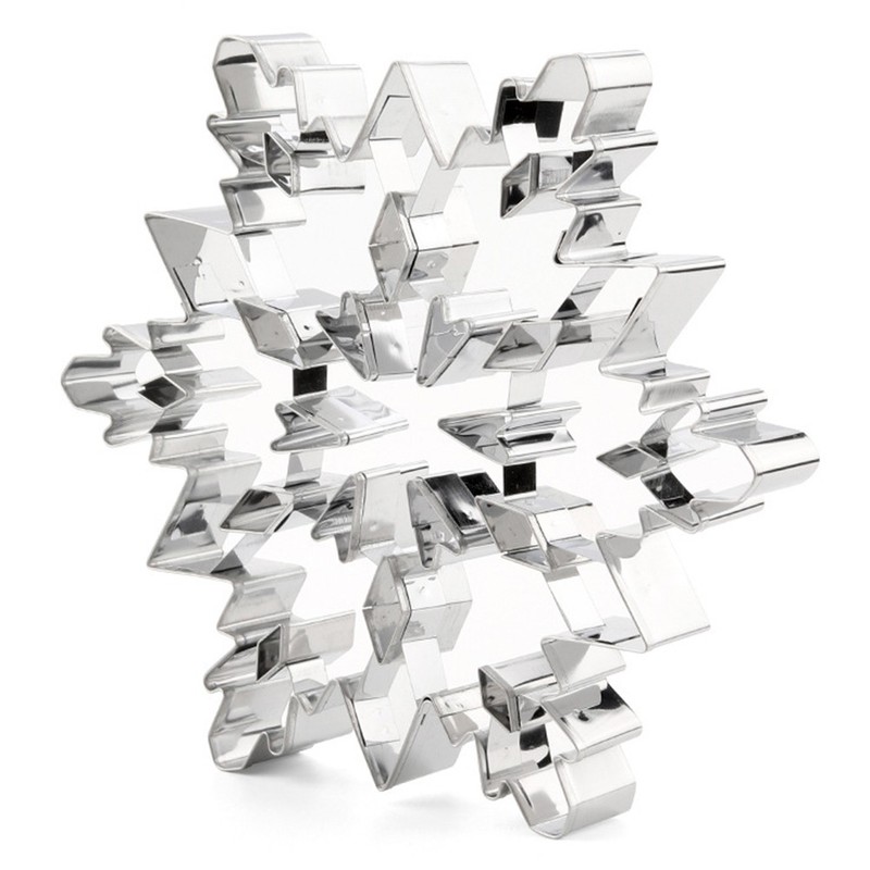 3D Snowflake Cake Mold Stainless Steel Baking Mold Multipurpose Durable Kitchen gallery