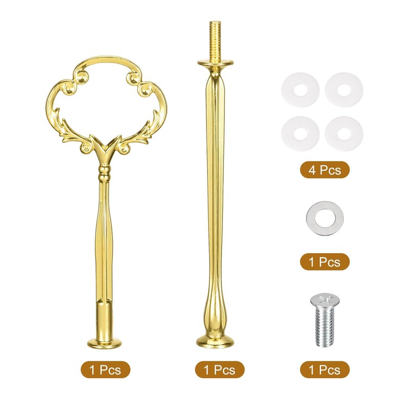 uxcell 1 Set Cake Tray Stand Handle Cupcake Dessert Plate Hardware Fitting Holde gallery