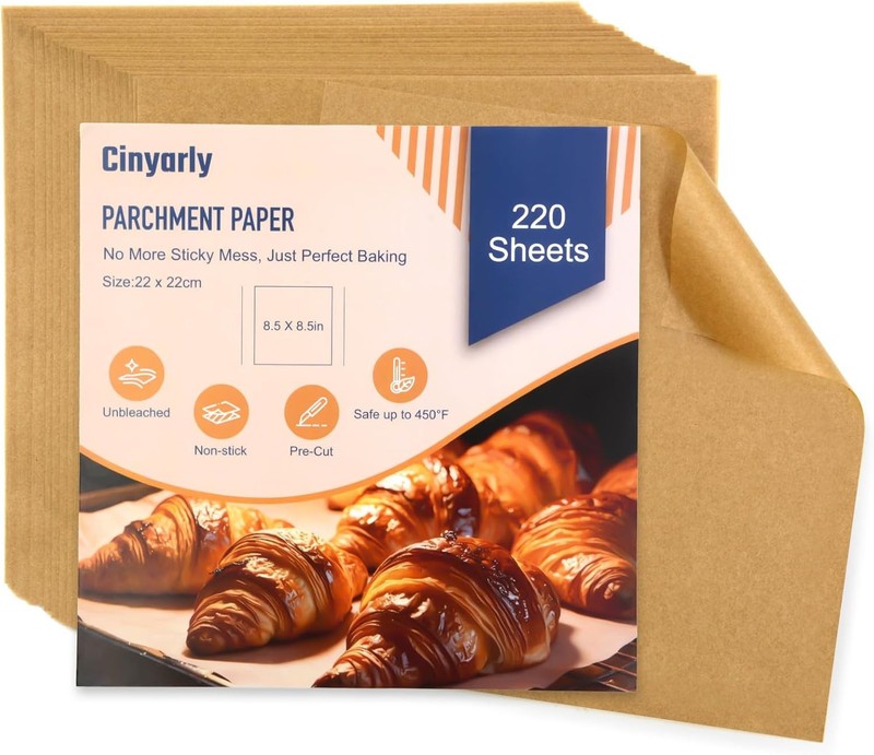 Parchment Paper Sheets, 220 Pcs Air Fryer Liners 8.5×8.5 Inch, Baking