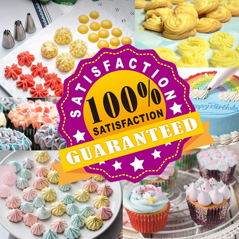 Piping Bags & Tips Set 100PCS 12 Inch Disposable Pastry Bags W/ Tips Cupcake gallery