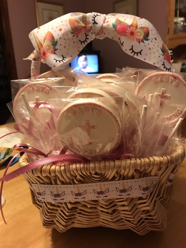 BABY'S CHRISTENING LOLLIPOP CHOCOLATE CANDY MOLDS gallery