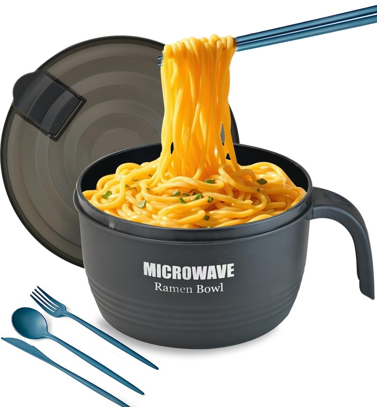 Large Ramen Bowl, Ramen Noodle Bowls Microwavable 45 oz, Ramen Cooker, Microw…