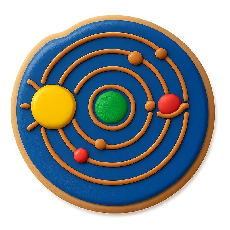 Astronomical Unit Solar System Cookie Cutter & Stamp, Fondant & Clay - 4x4 gallery