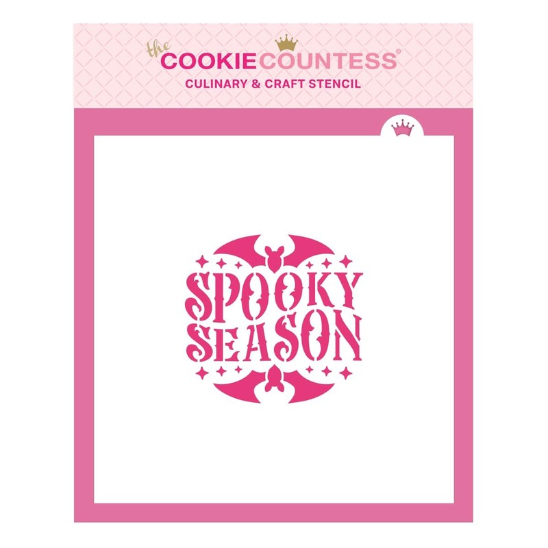 The Cookie Countess Spooky Season Saying Stencil For Halloween Cookies