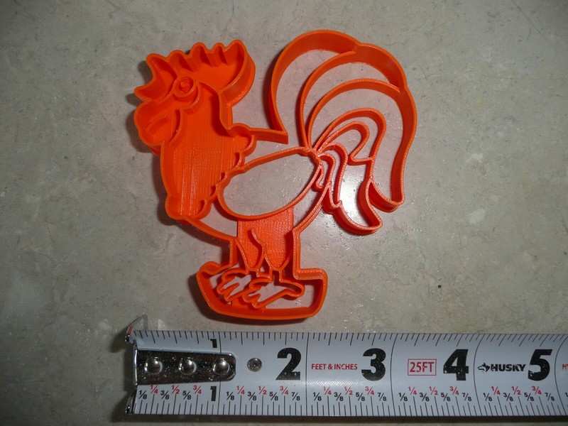ROOSTER CHICKEN FULL BODY SIDE VIEW DETAILED FARM ANIMAL COOKIE CUTTER PR5054 gallery