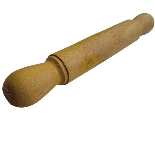 Wooden Rolling Pin Roller Maker Chapatti Roti Pan Cake Two Handles Ceylon New