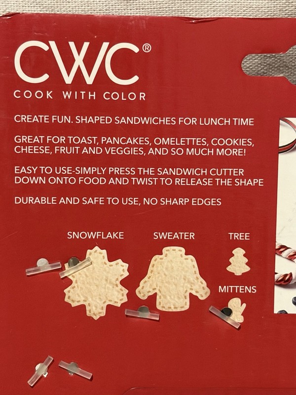 Sandwich Ck Cutter Set Mittens- Sweater- Snowflake Great Fun For The Picky Eater gallery