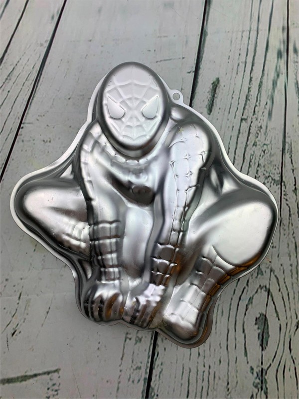Spider Cake Pan Man Silver Nonstick Cooking Pan Dessert Cake Birthday Boys