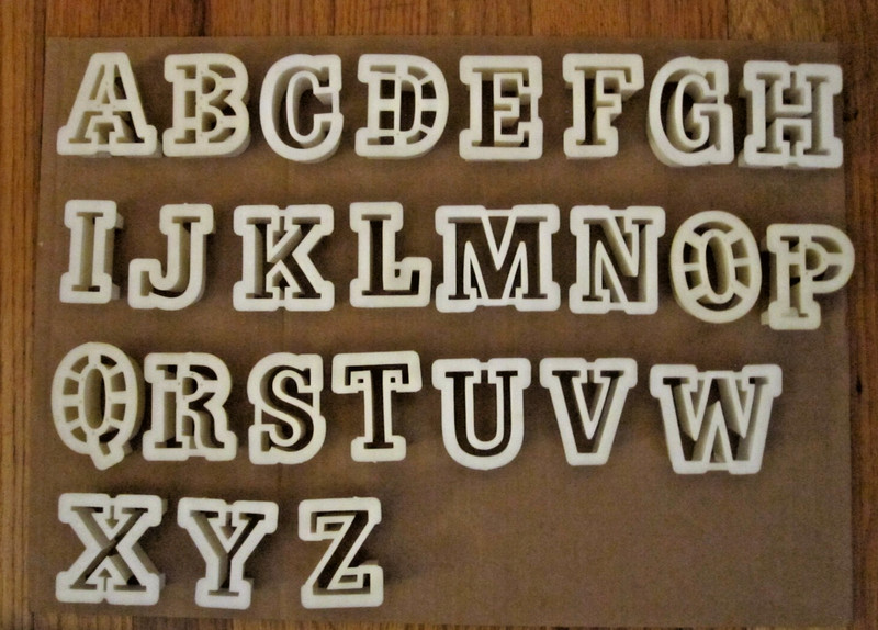 Vtg. Wilton Alphabet/Numbers Cut-Outs. 26 Letters/9 Numbers/3misc.