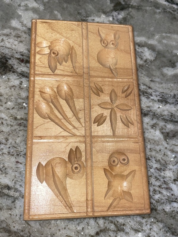 Vintage Bird Owl Duck Rooster Cookie Mold Press Wooden Primitive UNIQUE❤️blt4j2 gallery