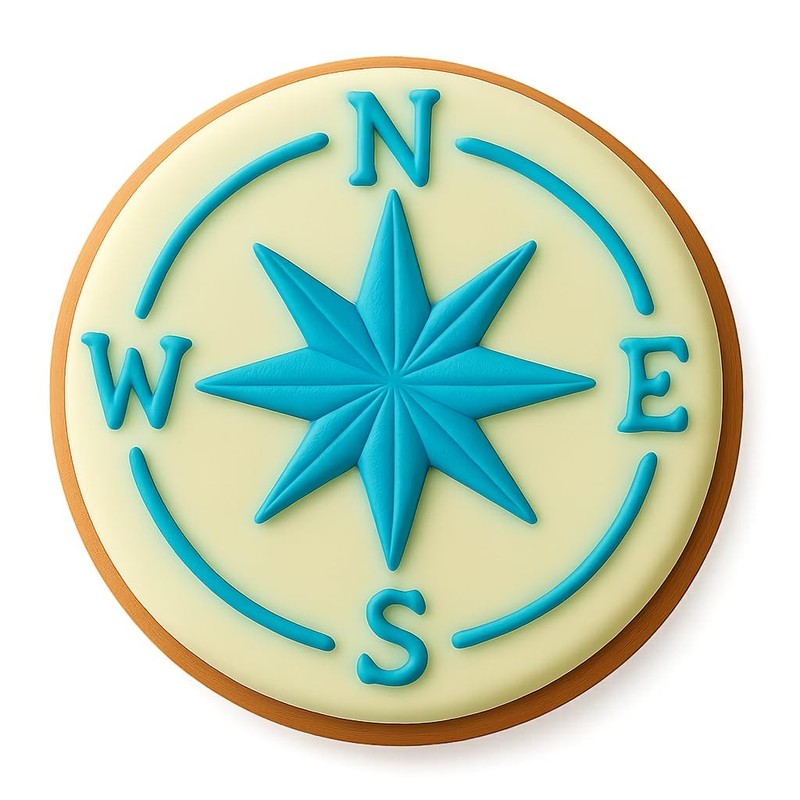 Fantasy Compass Cookie Cutter & Stamp, Fondant & Clay – 4×4