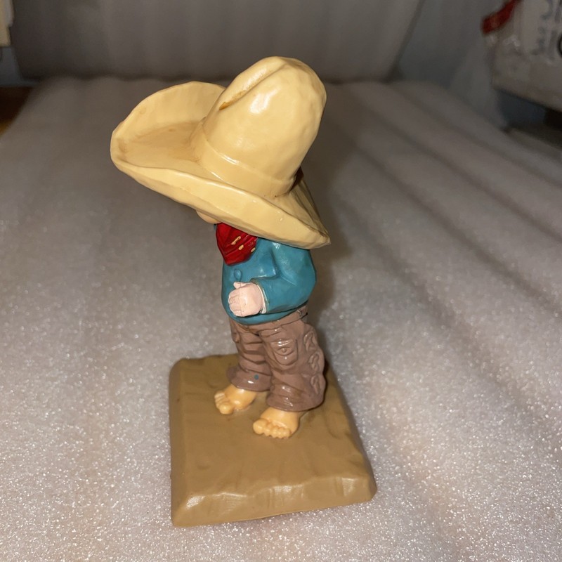 Vintage Wilton Little Boy Cowboy Rodeo 5" Decoration with 10-Gallon Hat gallery