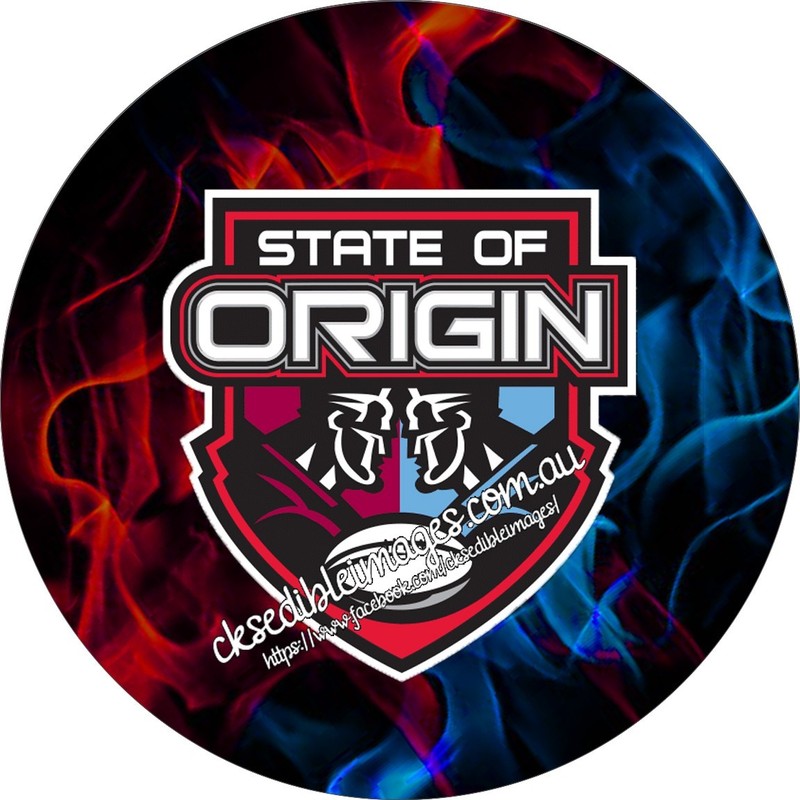 State Of Origin Edible Image Cake Cupcake Icing wafer Topper