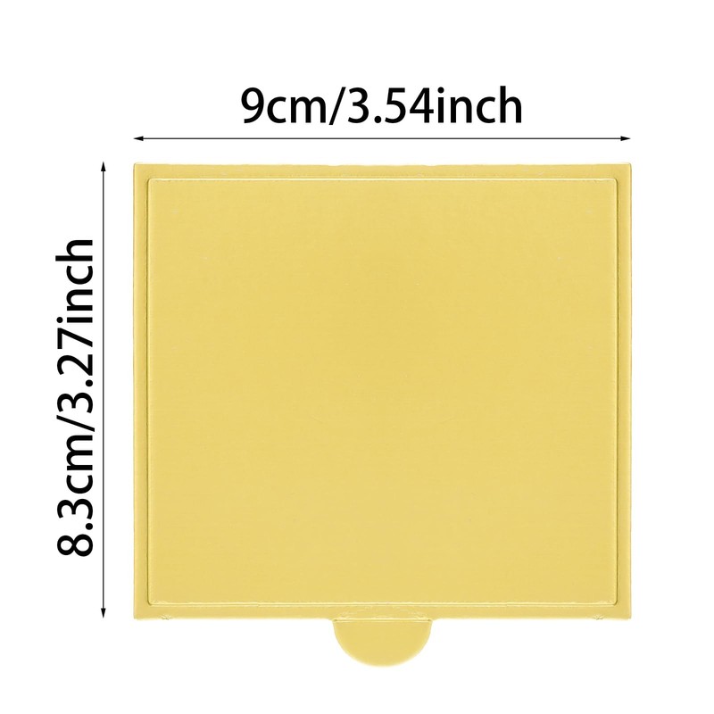 100pcs Mini Cake Boards, Gold Cake Base Paper Cupcake Dessert Displays Trays ... gallery