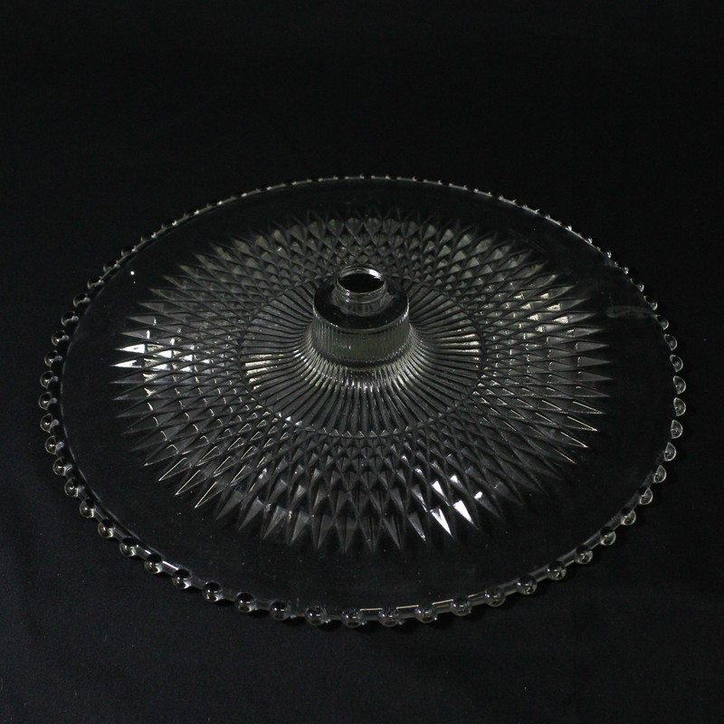 Duchin Creations Glass Cake Plate W/Out Weighted Sterling Silver Pedestal Base