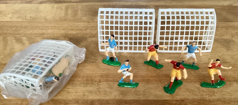 2 VTG Sets of Soccer Team Cake Toppers, 6 Players/2 Goal Nets-Each Set, NEW!