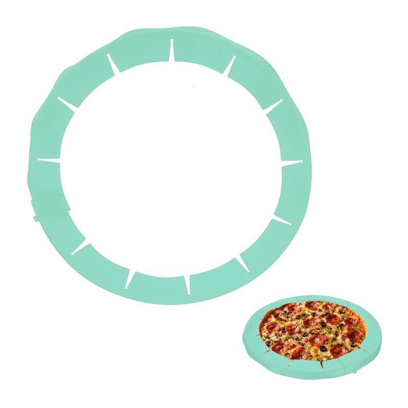 Adjustable Silicone Pie Crust Shields, Crust Edges Protectors, Green
