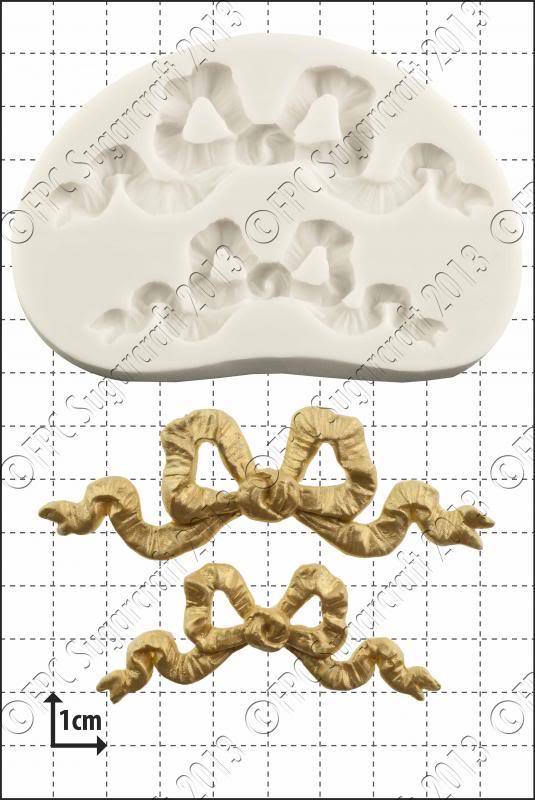 Silicone mould Ribbon Bows Food Use FPC Sugarcraft