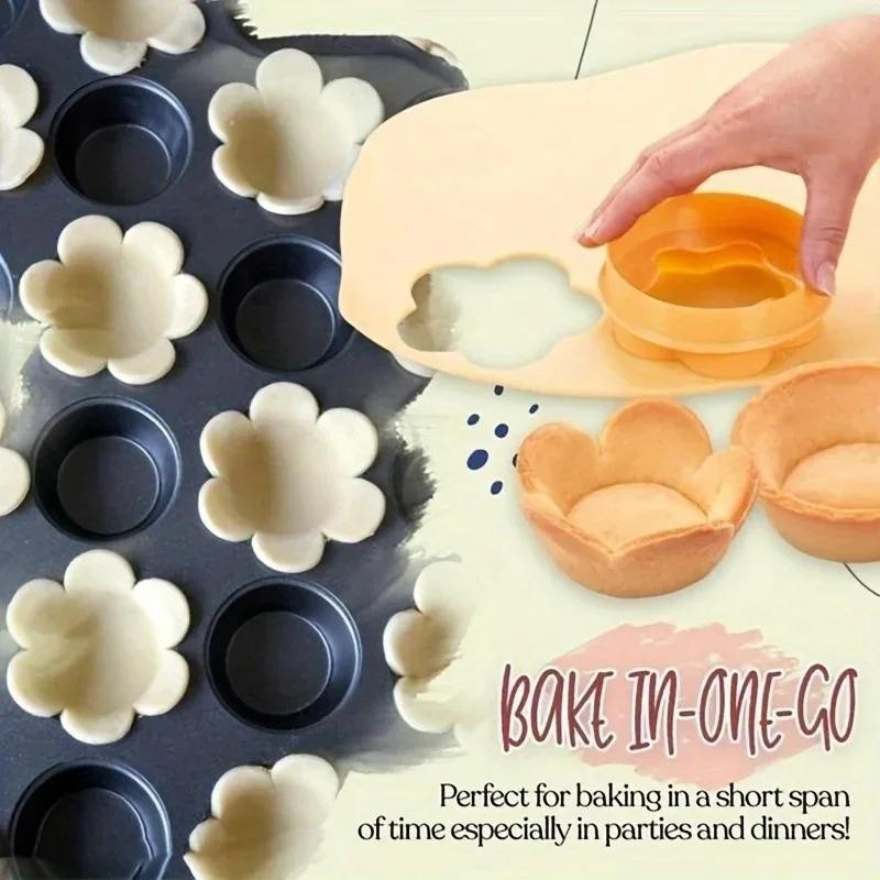 Pastry Dough Tamper Set Flower Cutter Cake Mold Biscuit Pie Baking Tool DIY gallery