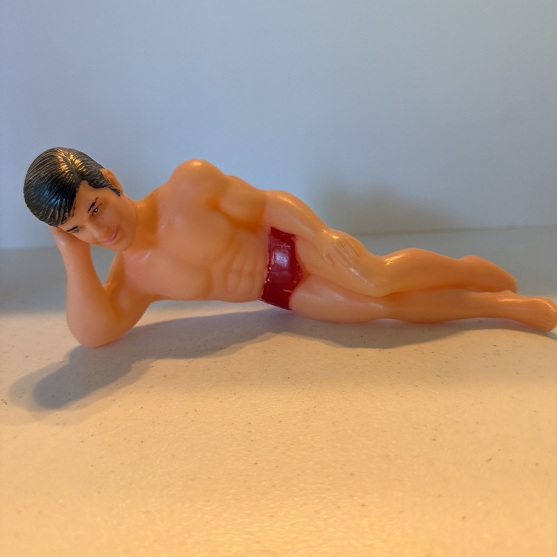 Bakery Crafts Muscle Man Stud Swim Suit Beach Cake Topper Bachelorette Party Big