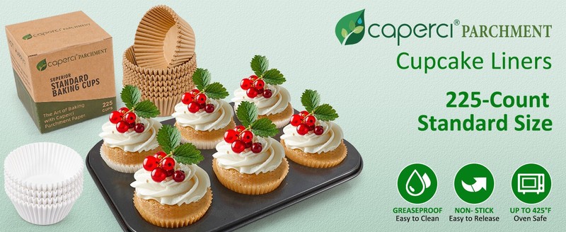 Unbleached Parchment Cupcake Liners - Standard Paper Muffin Liners Cups for gallery