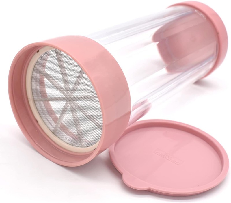 Flour Sifter,Sifter for Baking,Powdered Sugar Shaker Normal, Pink