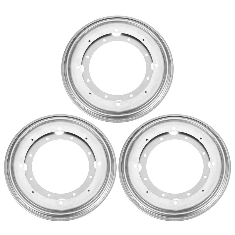3Pcs 9 Inch Rotating Bearing Plate, Round Swivel Plate Stand, Silver