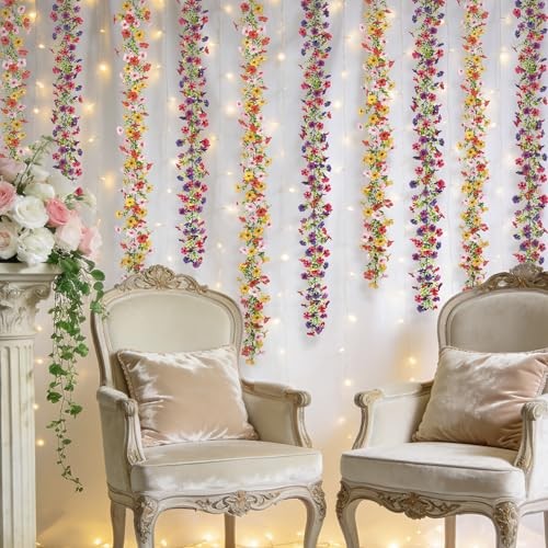 Artificial Flowers Garland Ivy, 4 Pack 5.9 FT Spring Summer A-mixed Color gallery