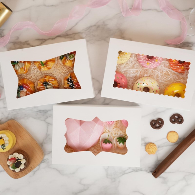 48pcs Treat Boxes with 3 Style Window, 12x8x2.5 Inches Auto-Popup Cookie Boxe... gallery