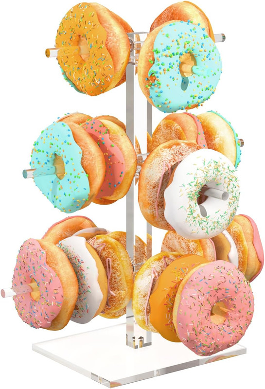 Acrylic Tree Shaped Donut Stand (Capacity for 24 Donuts),Donut Wall Display Stan