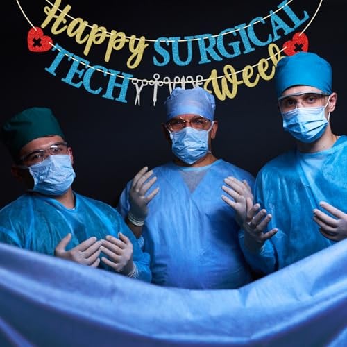Happy Surgical Tech Week Banner, Pre-strung Surgical Tech Week Party Decor, gallery