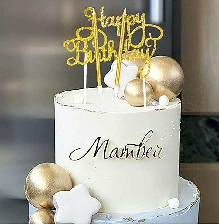PartyWoo Birthday Candles, 49 pcs Birthday Candles for Cake and Happy Birthday C gallery