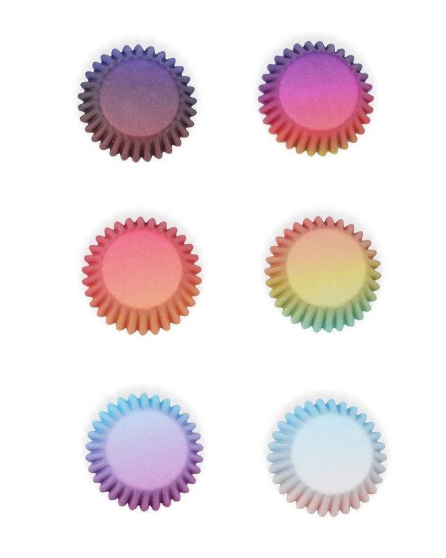 300 PCS Cupcake Liners Food Grade Gradient Design Muffin Paper Baking Cups gallery