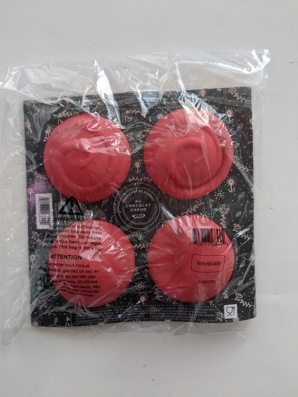 Modern Bliss Hot Chocolate Swirl Bomb Maker Red Silicone Mold, Makes 2" Spheres gallery