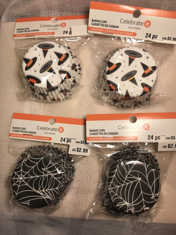CELEBRATE IT BAKING CUPS CUPCAKE Wraps 2 packages. NEW Halloween 24ct each New gallery