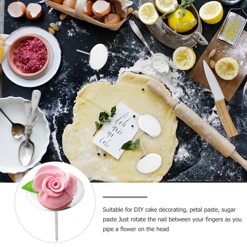 4PCS cake decorating supplies Stainless Steel DIY Nail Flowers Making Tools Cake gallery