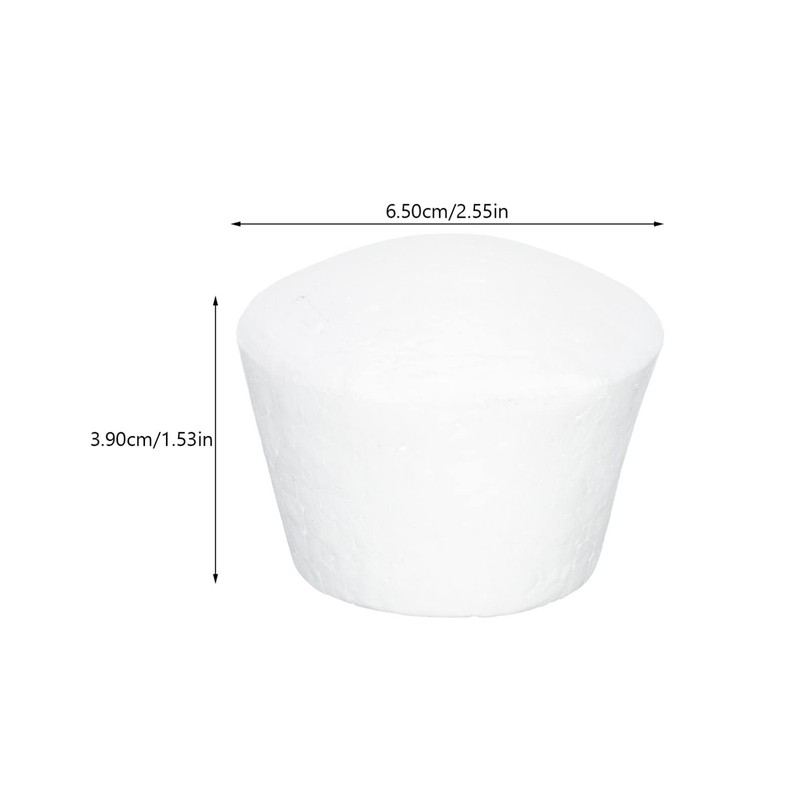 20 PCS Foam White Cupcake Model Polystyrene Fake Cake Expanded Mould DIY Craft gallery