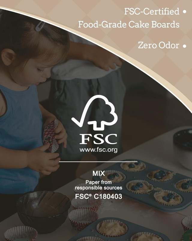 Sturdy 7-Pack Corrugated Cake Boards - Elegant Presentation for Every Occasion gallery