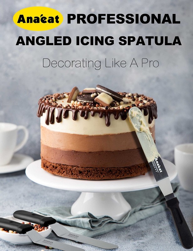 Icing Spatulas, Set of 3 Professional Cake Angled Offset Spatula with 6", 8",... gallery