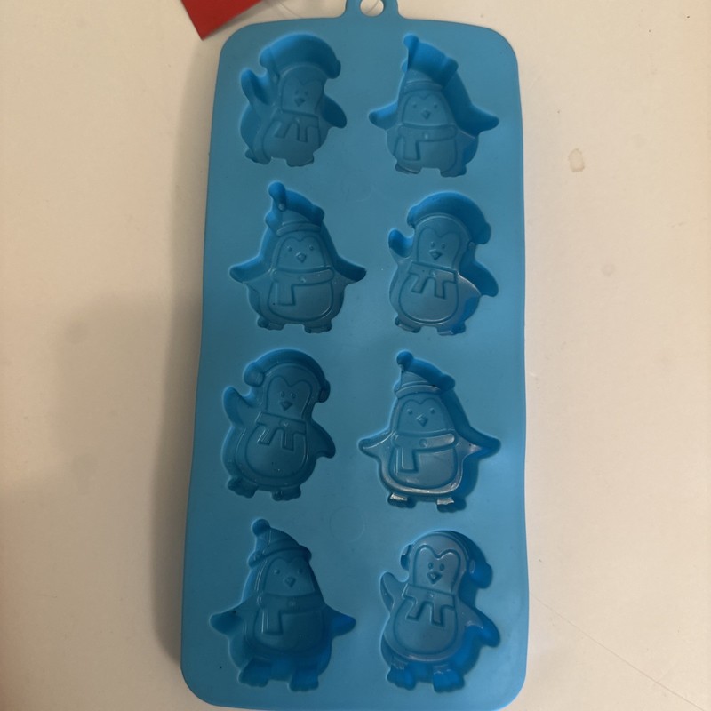 Set of 3 Holiday Christmas Shaped Silicone Ice Cube Trays - NEW With Tags gallery
