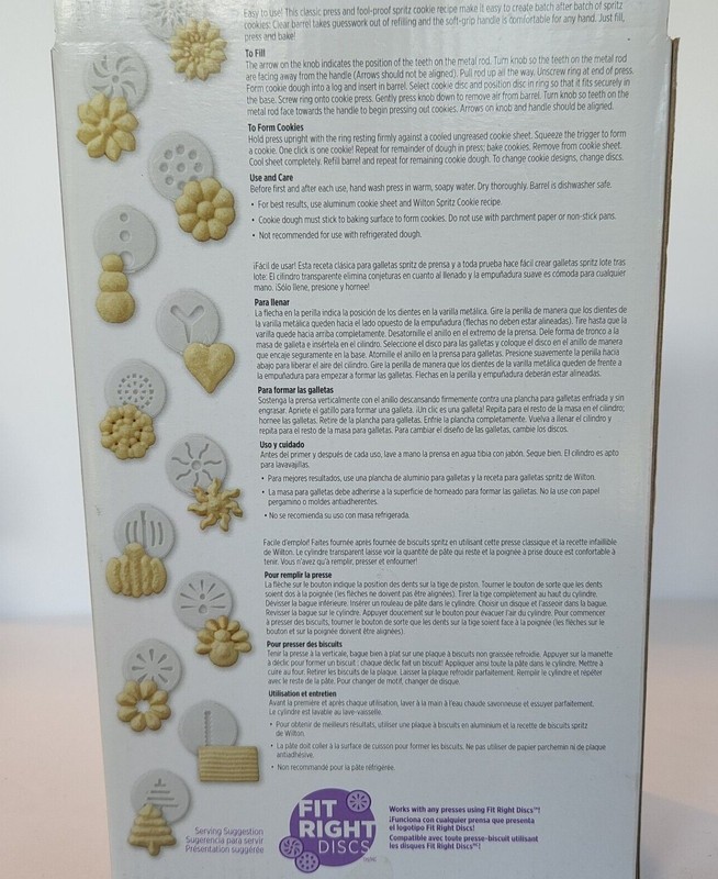 Wilton 13 Piece Simple Success Cookie Press Set 12 Fit Right Discs gallery