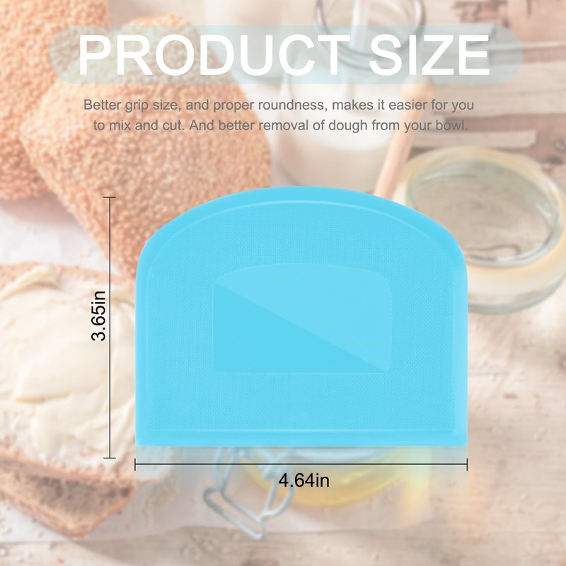 4 Pieces Food Scraper, Flexible Dough Scraper, Dough Scraper for Sourdough, M... gallery
