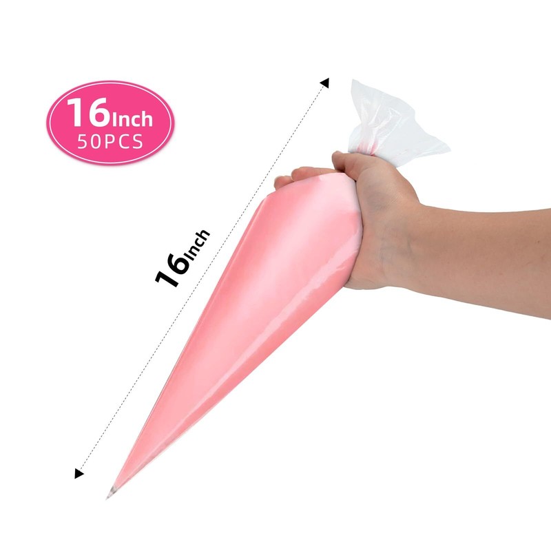 50pcs Large Disposable Pastry Bag Icing Piping Cake Cupcake Decorating Bags USA gallery
