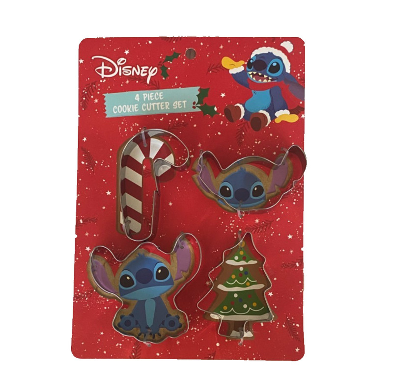 4 Piece Cookie Cutter Set Stitch Christmas