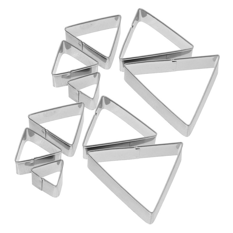 10Pcs Triangle Biscuit Mold Stainless Steel DIY Cookie Mould Kitchen Tools gallery